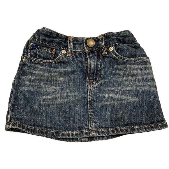 Baby Gap 1969 Jean Skirt Distressed Denim Size 18-24 Months - Picture 1 of 8